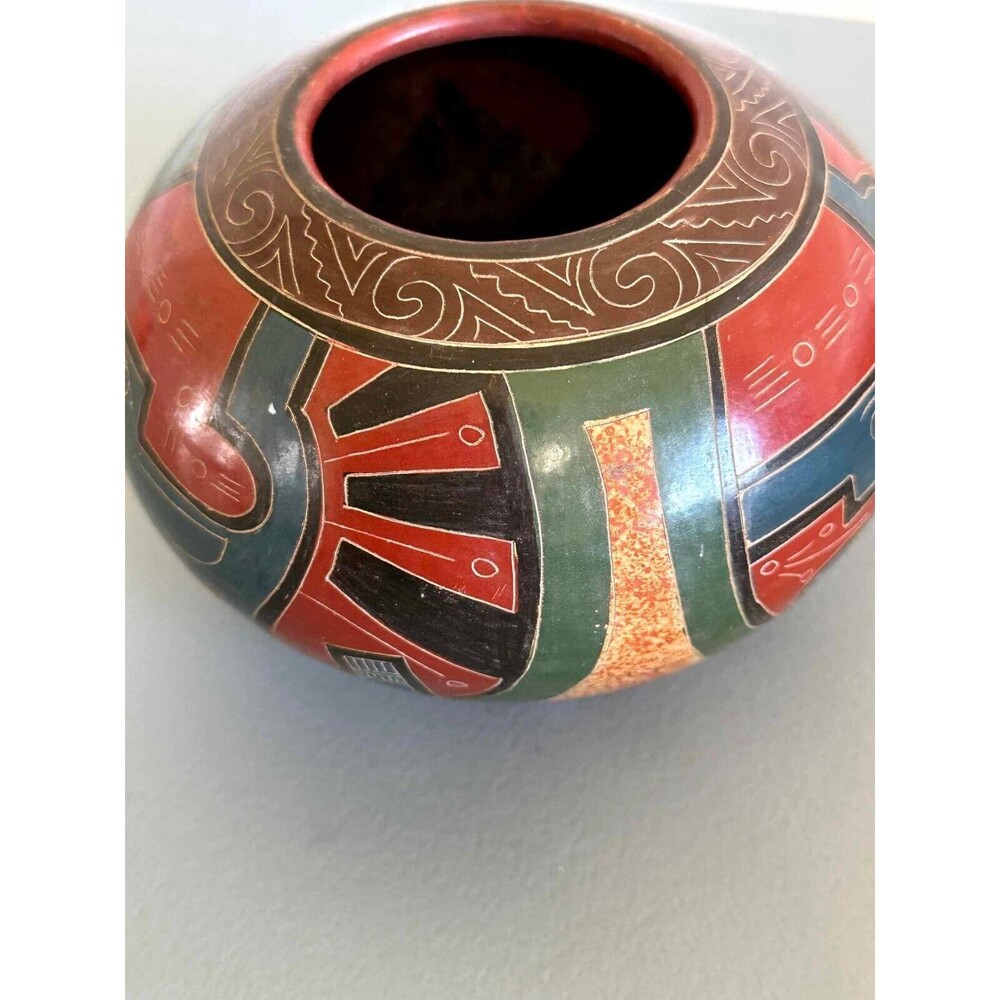 VTG Original San Juan De Oriente Pottery Nicaragua signed Jose Reyes Martinez